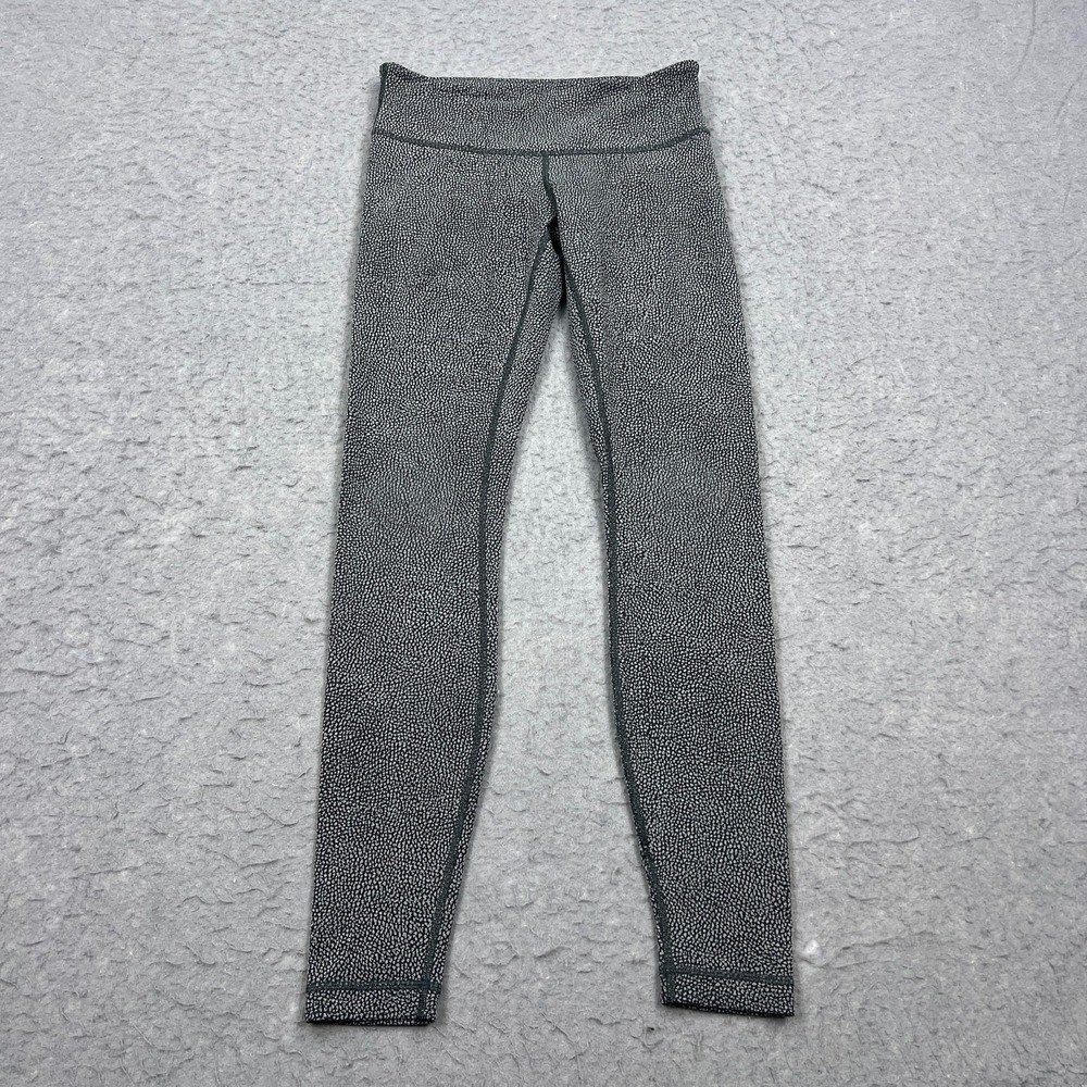Lululemon Pants Womens 6 Gray Dot Wunder Under Low-Rise Tight Luxtreme W5APUS